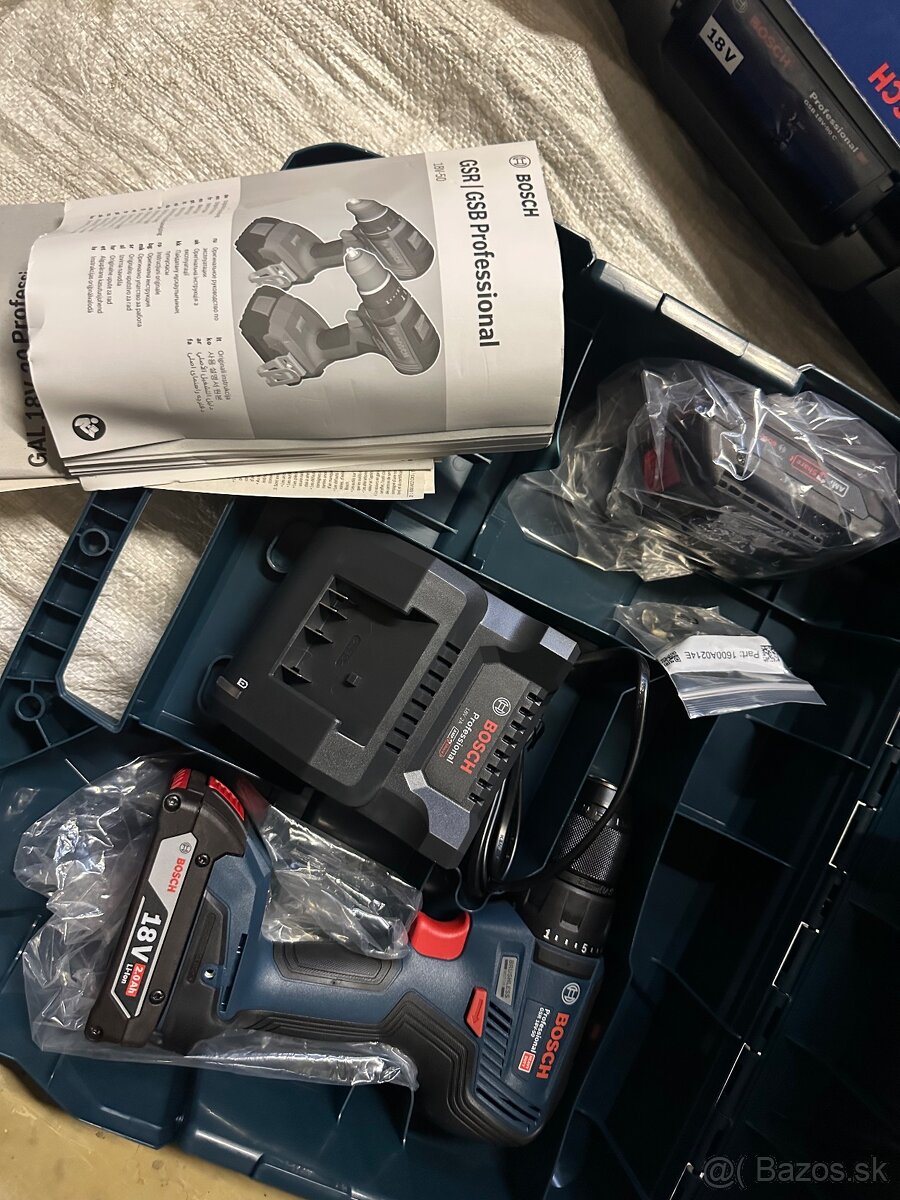 Bosch Professional Aku vŕtací skrutkovač GSR 18V-50 2x aku,