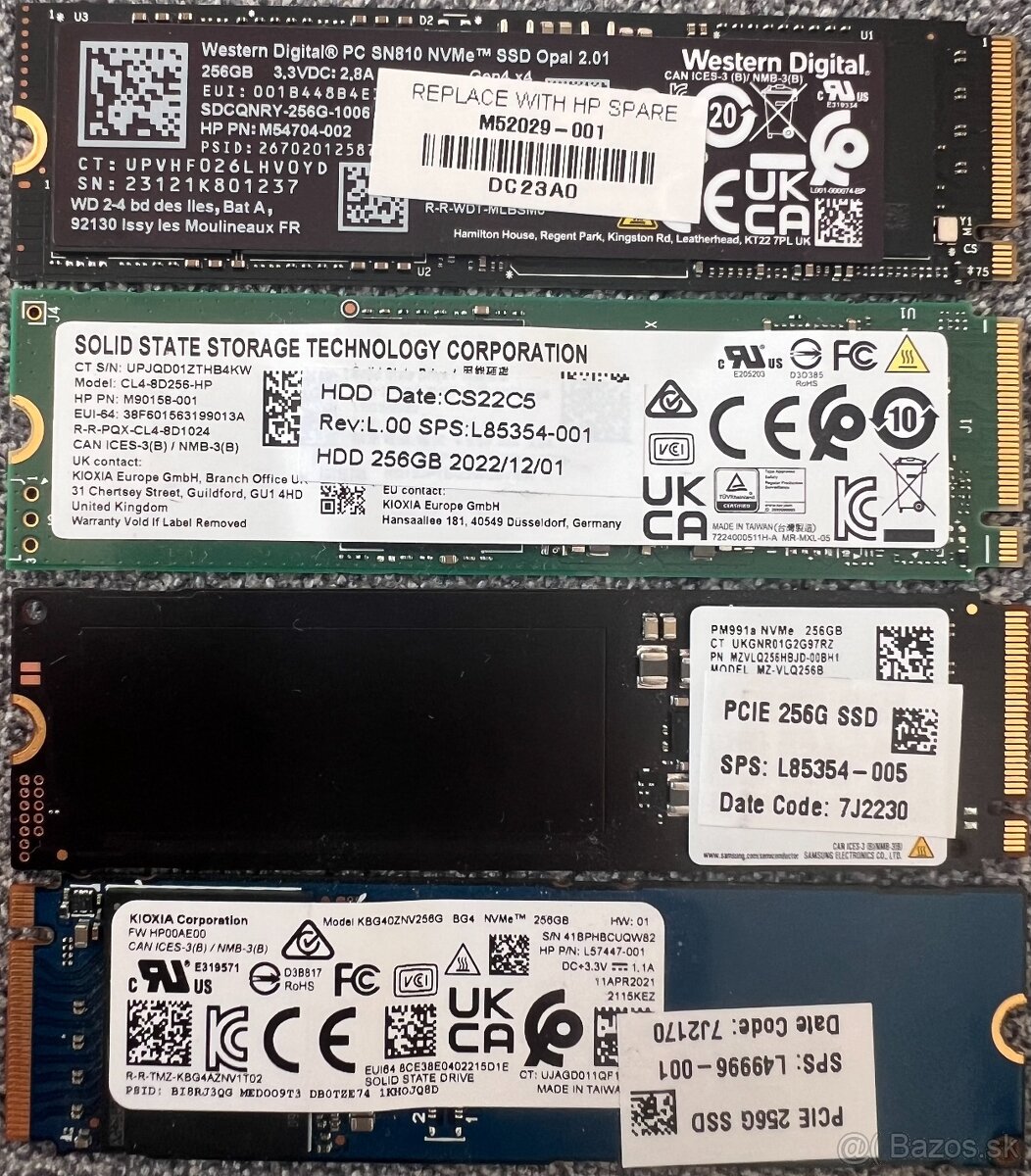 Nove HP SSD NVMe Gen4x4 do notebooku,zaruka 1rok od HP