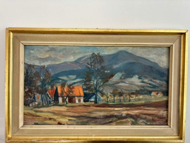 Obraz - Karel Weinert, olej na desce, 80x40