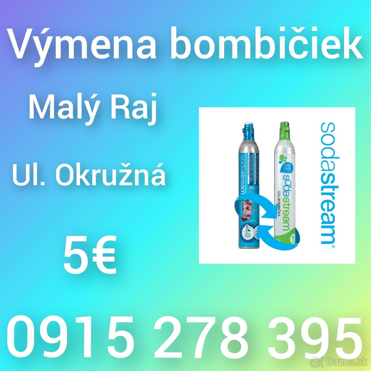 Výmena bombičiek CO2 do SodaStream