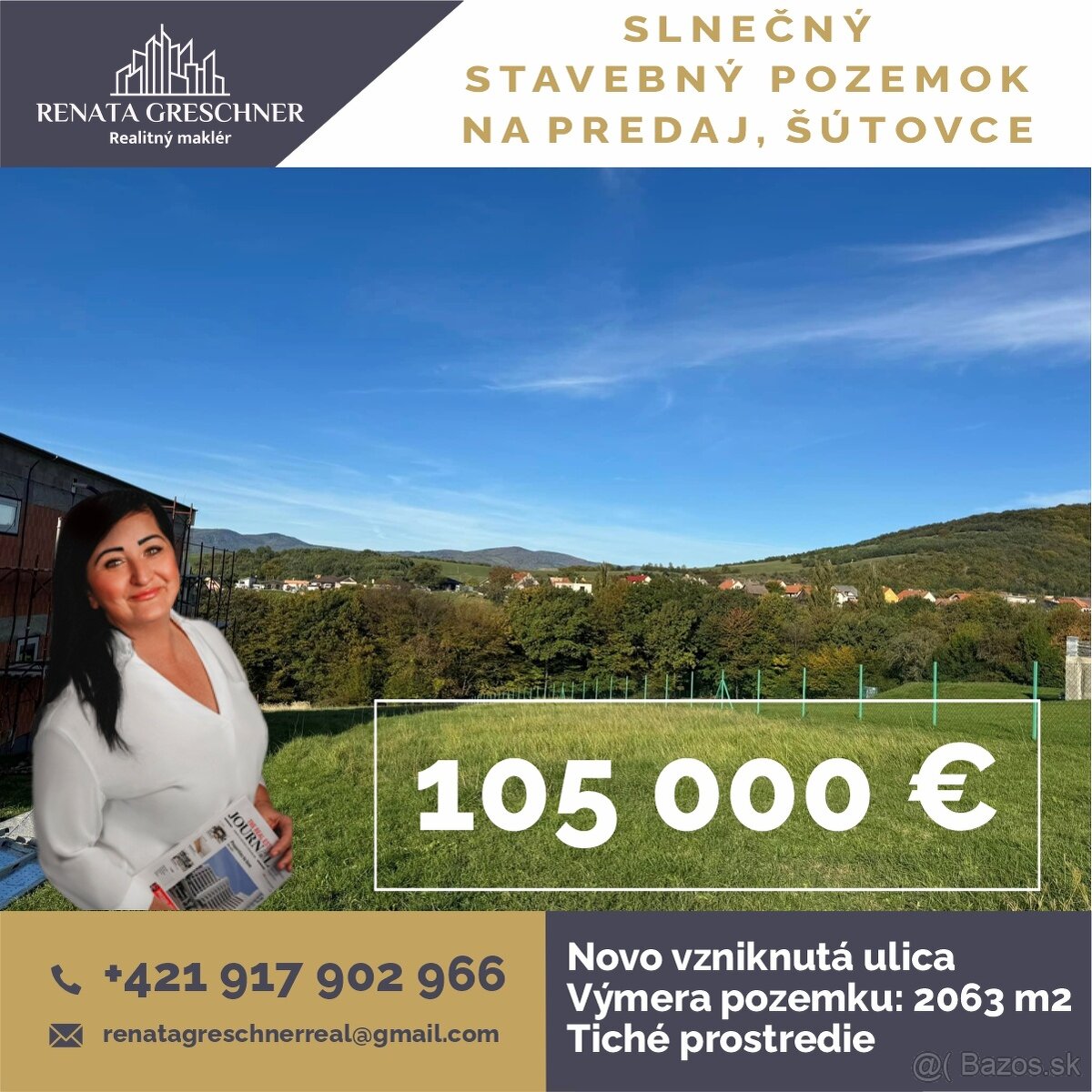 SLNEČNÝ, STAVEBNÝ POZEMOK NA PREDAJ, ŠÚTOVCE,OKRES PRIEVIDZA