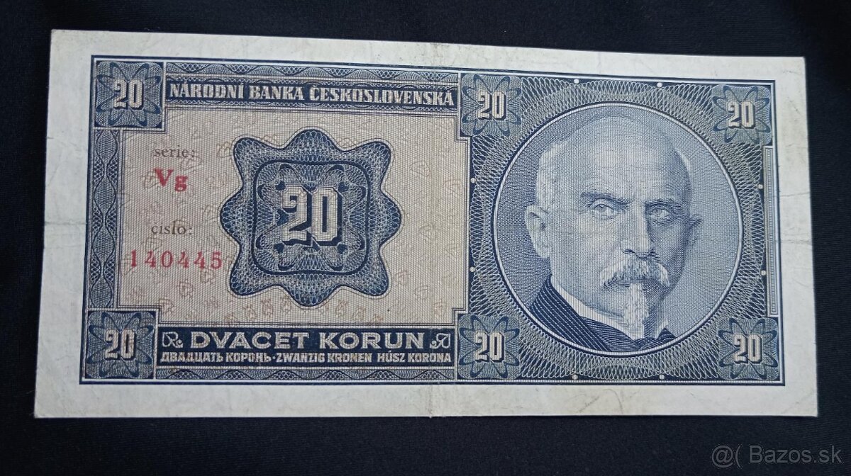 20 koruna 1926 série Vg Československo