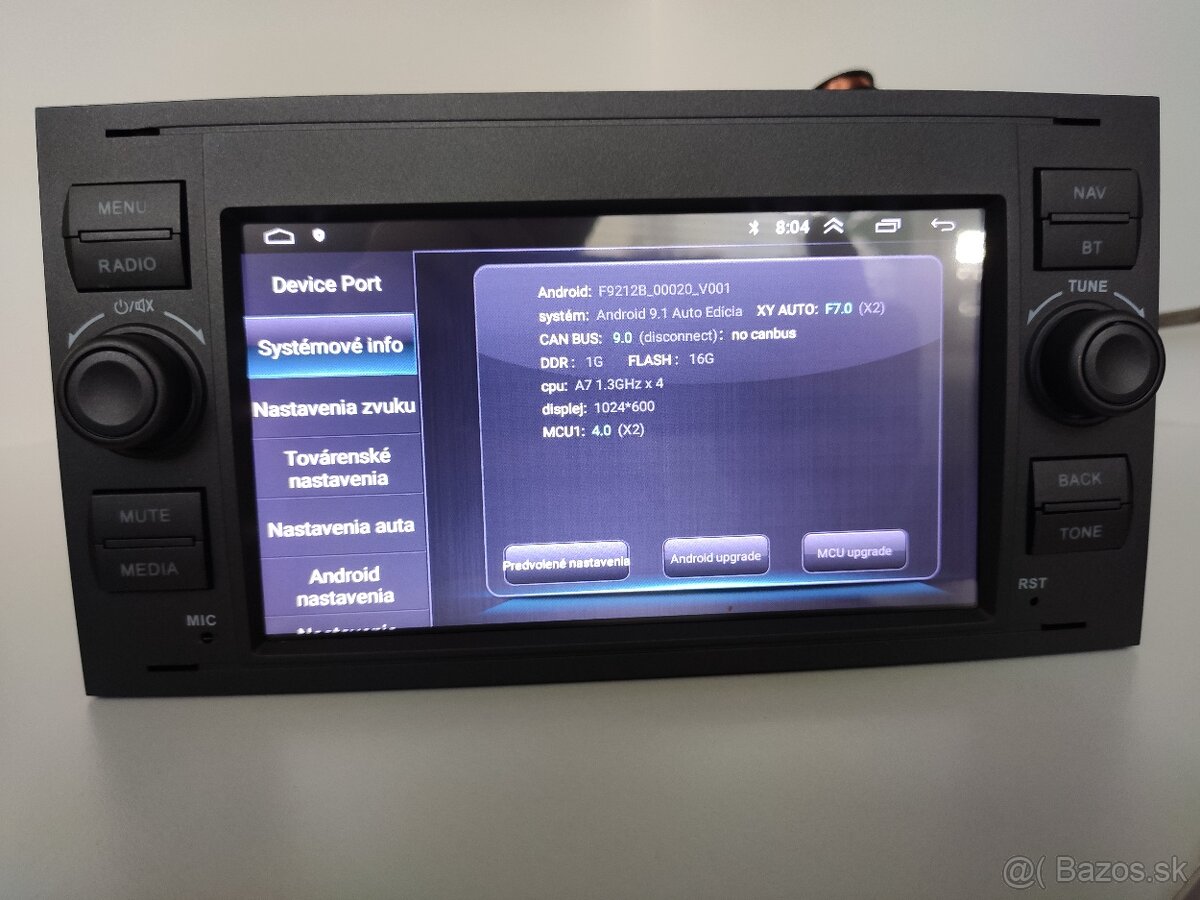 Android Radio Ford 1GB/16GB 2DIN GPS WIfi Bluetooth