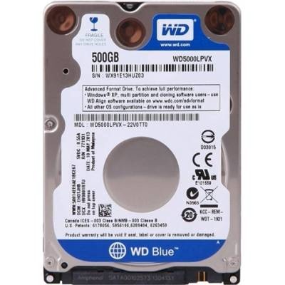 2.5" HDD Western Digital Blue 500GB/5400/8MB