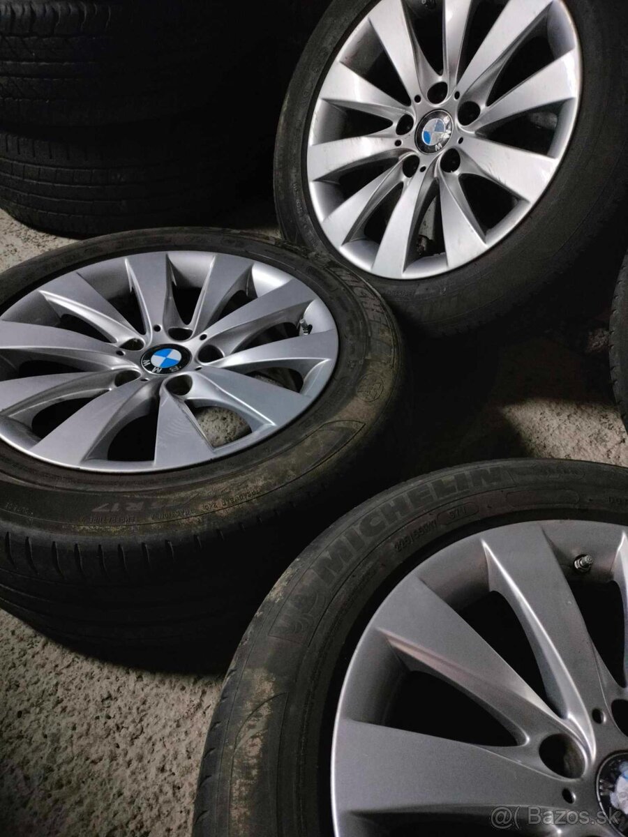 4ks alu disky orig. BMW 5x120 R17 pneu 225/55 R17