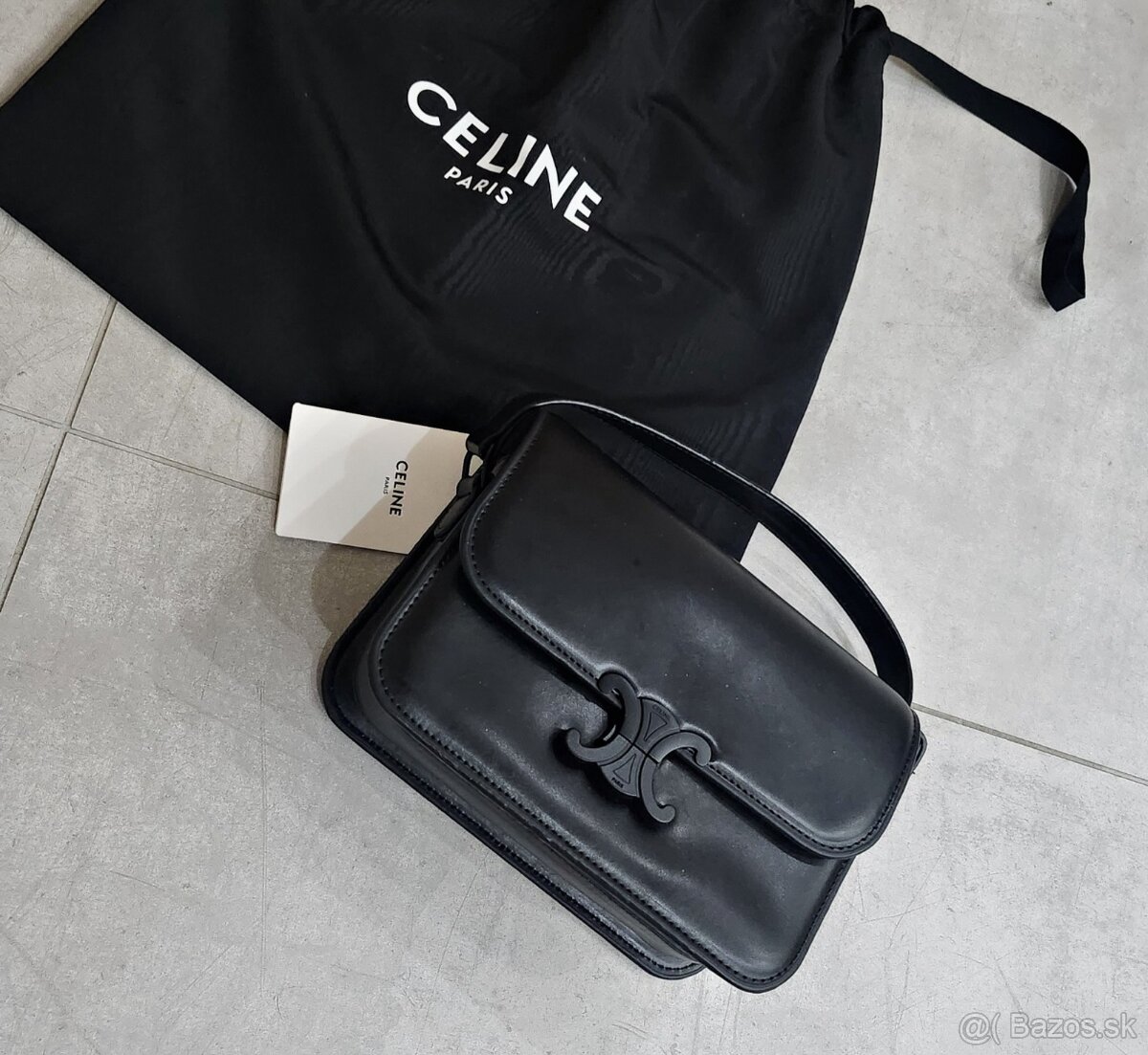 Cierna kabelka Celine Triomphe total black