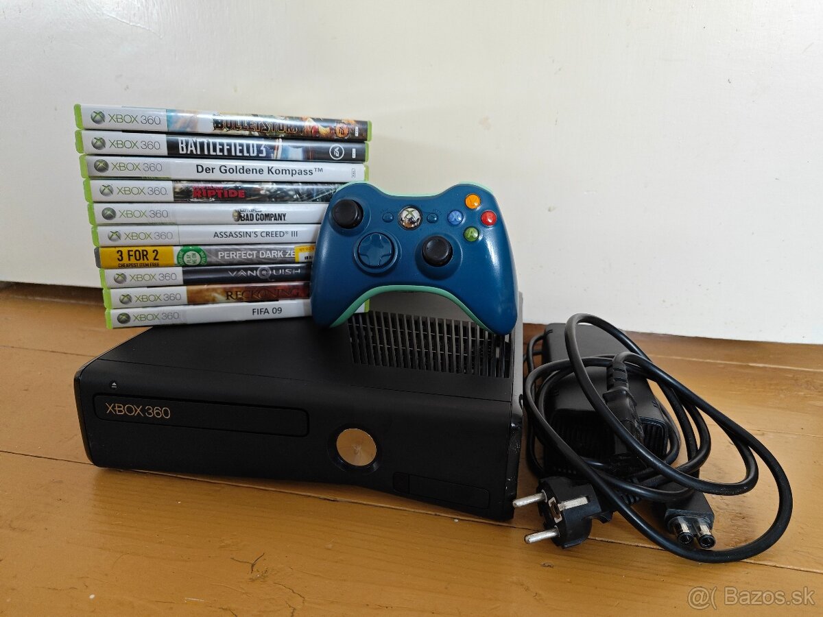 ✅ Xbox 360 Slim 250GB + 10 Hier ✅