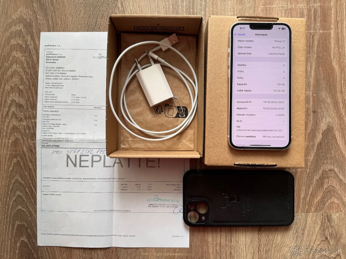 Apple iPhone 13 128gb 100% zdravie ako NOVY Starlight biely