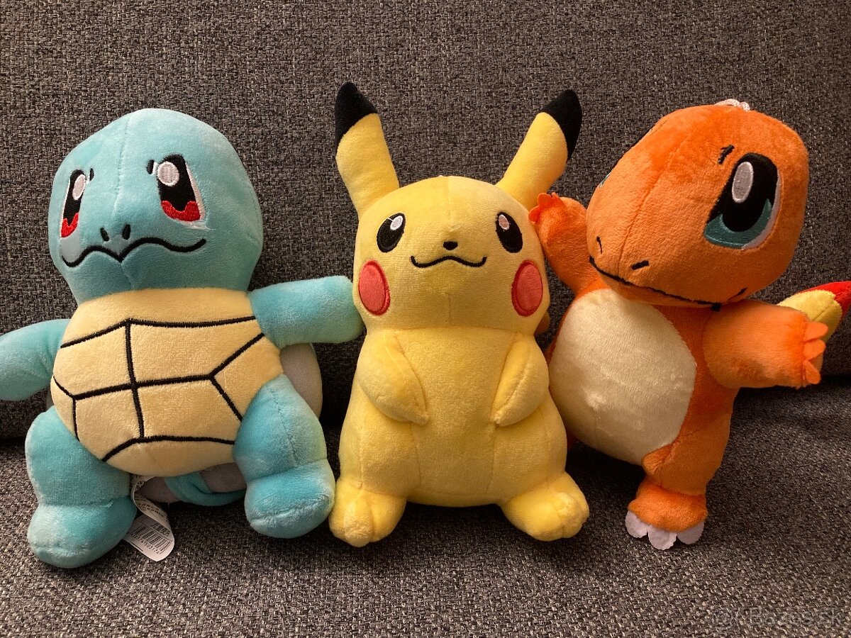 Nové plyšové hračky Pokémon Pikachu Chardor Squirtle