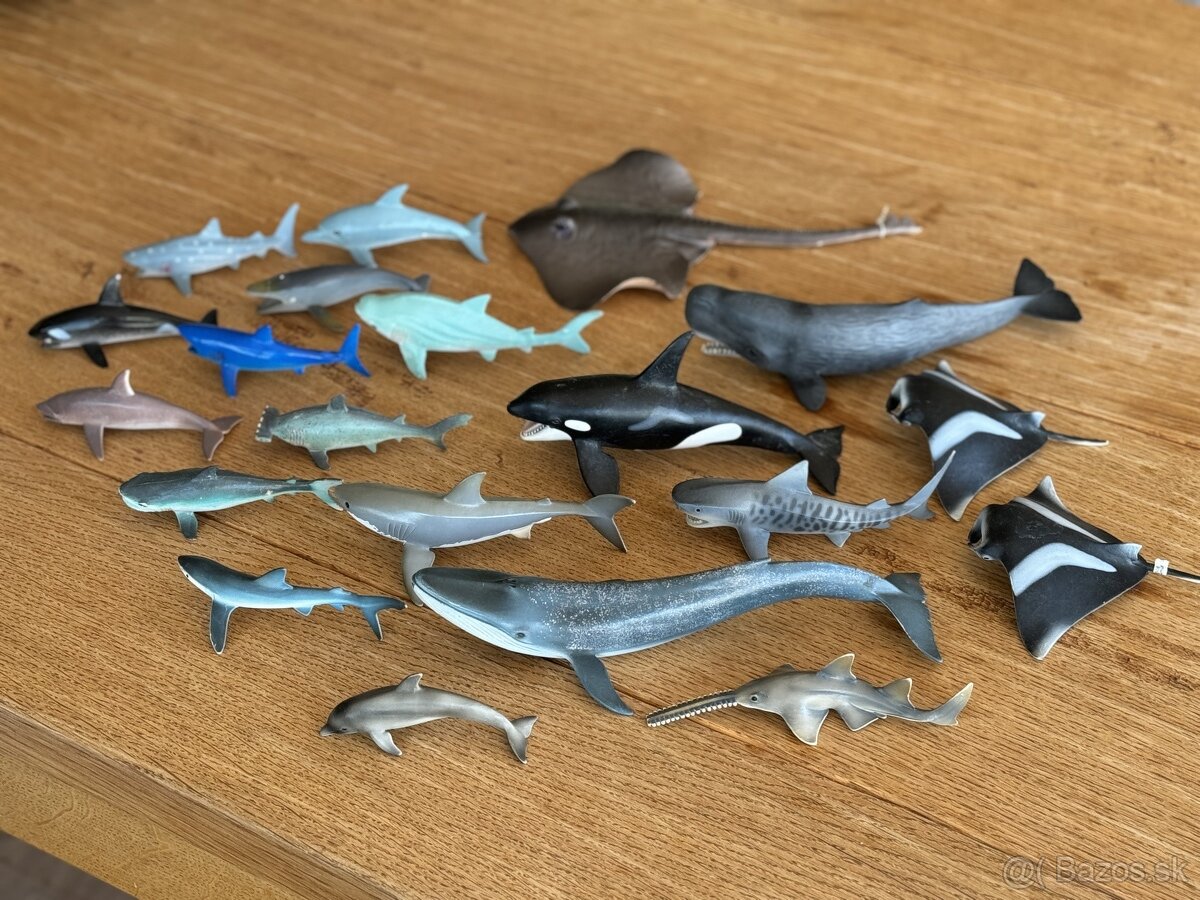 Schleich morske ryby velryby zralok delfin