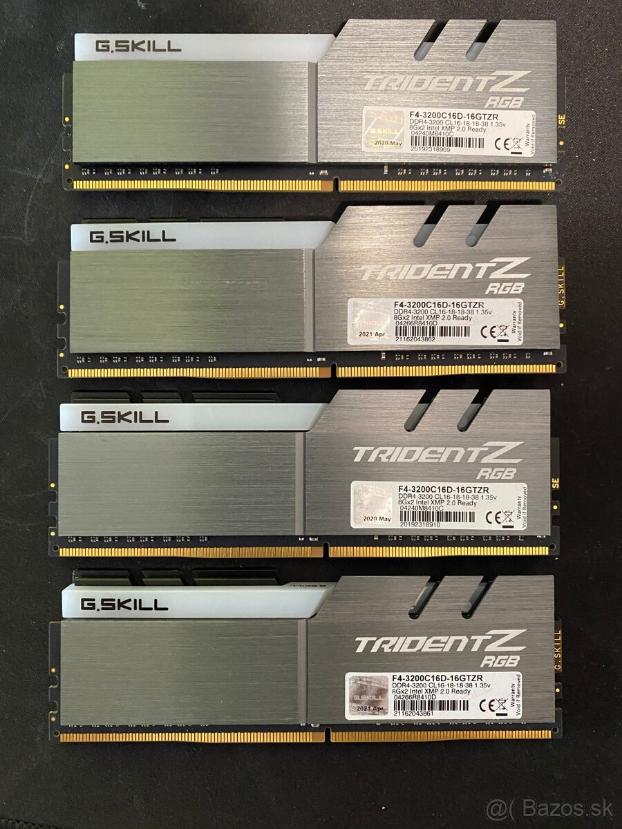 32GB- 2x G.SKILL 16 GB KIT DDR4 3200 MHz CL16 Trident Z RGB