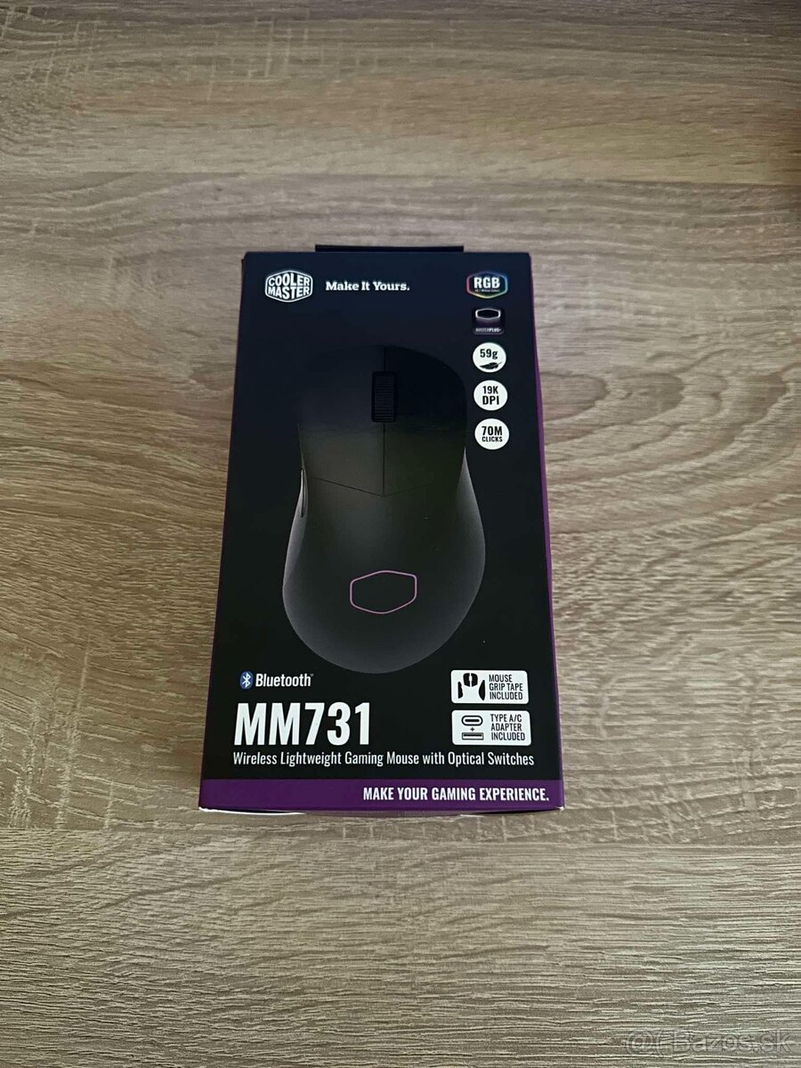 Cooler Master MM731 Bezdrôtová herná myš, čierna/ RGB