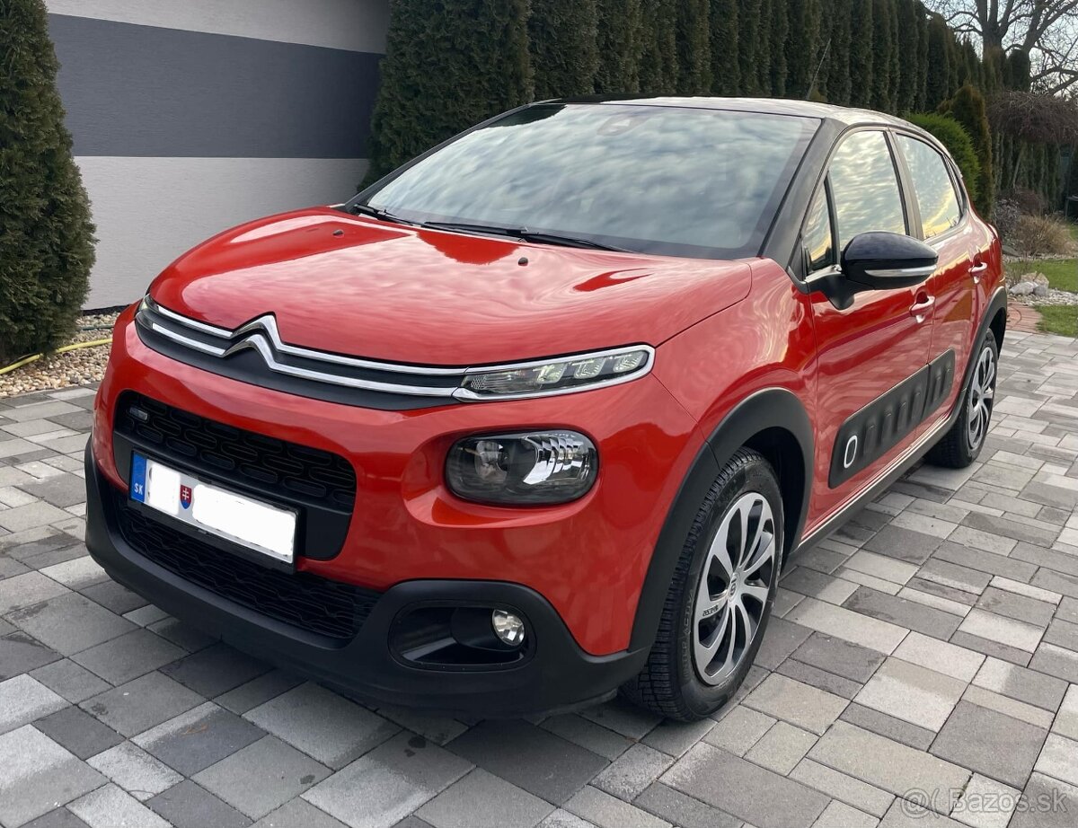 Citroen C3 1.2 60kw,  M5, 2017 oranžová metalíza