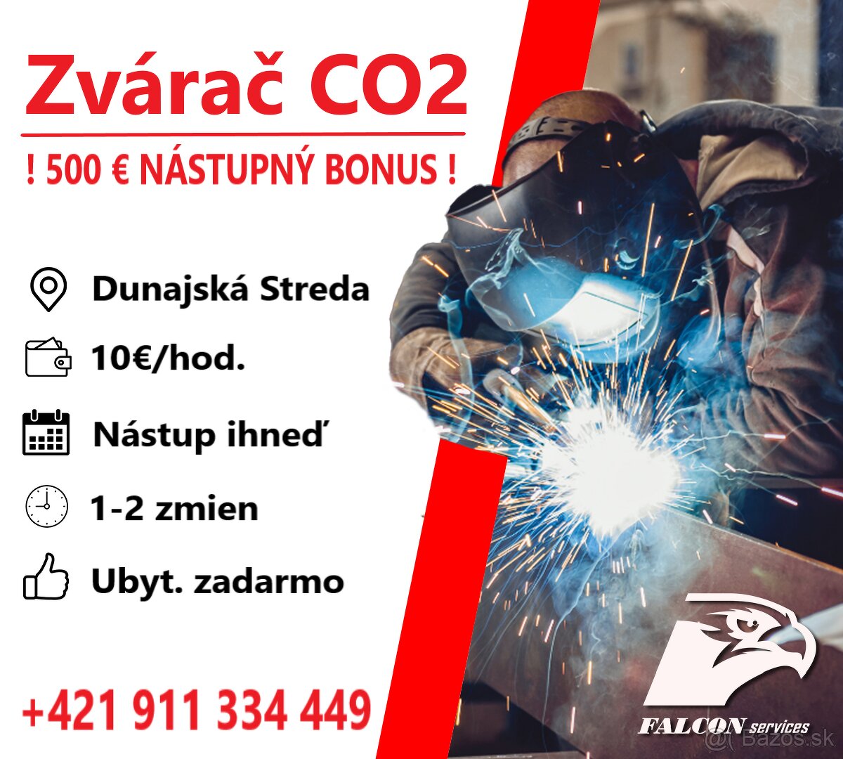 ❗️HĽADÁME ZVÁRAČOV CO2❗️500 € NÁSTUPNÝ BONUS ❗️