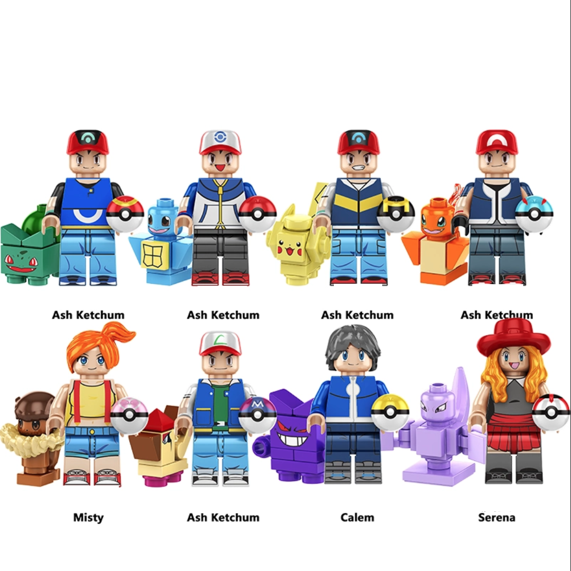 Figúrky Pokemoni (8ks) typ lego, nové, nehrané