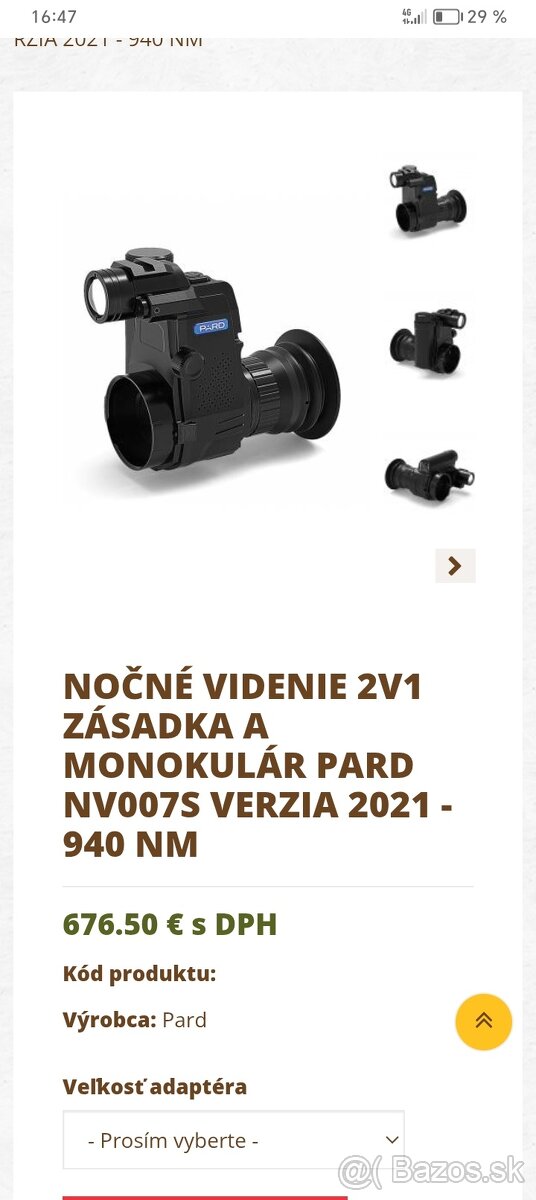 Predám Pard, nočné videnie