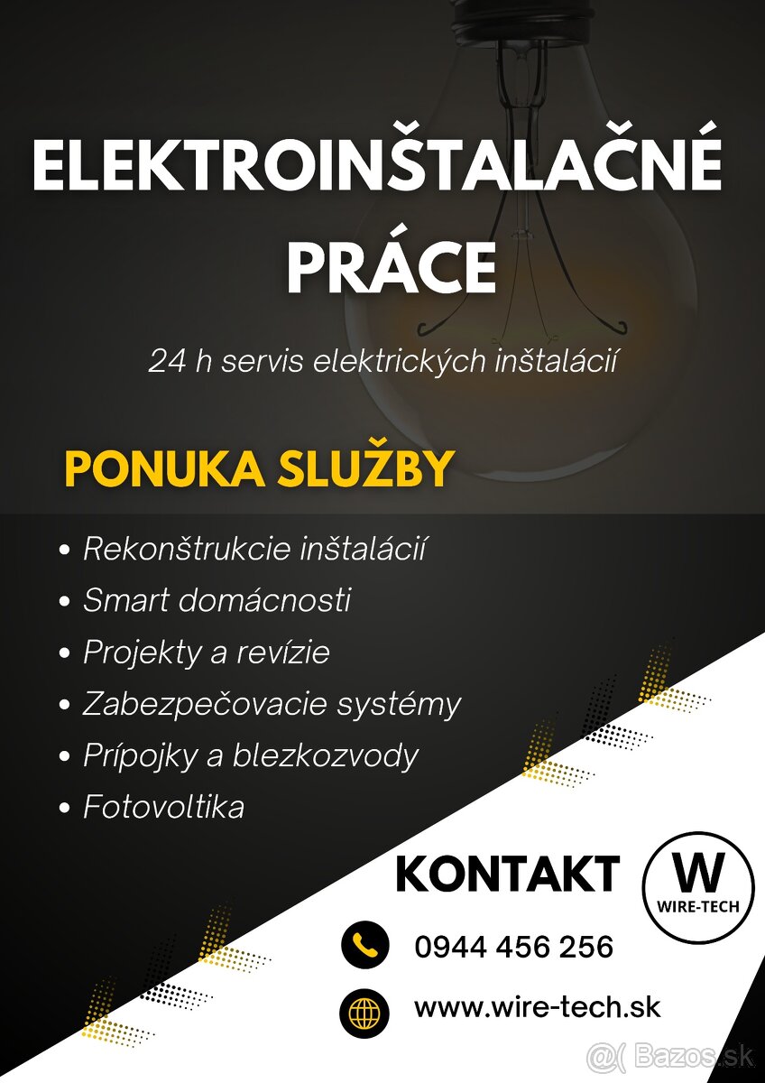 Elektrikár - revízny technik Trenčín - západné Slovensko