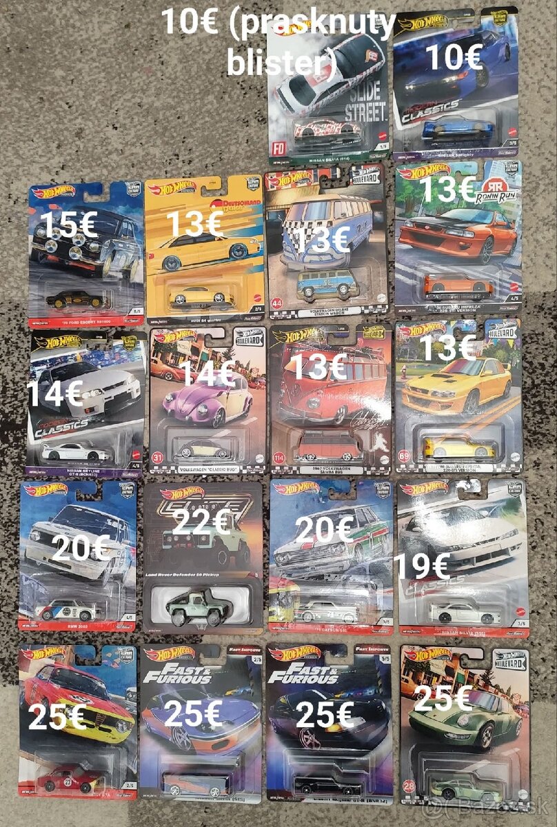 Hot wheels premium mix od 10€