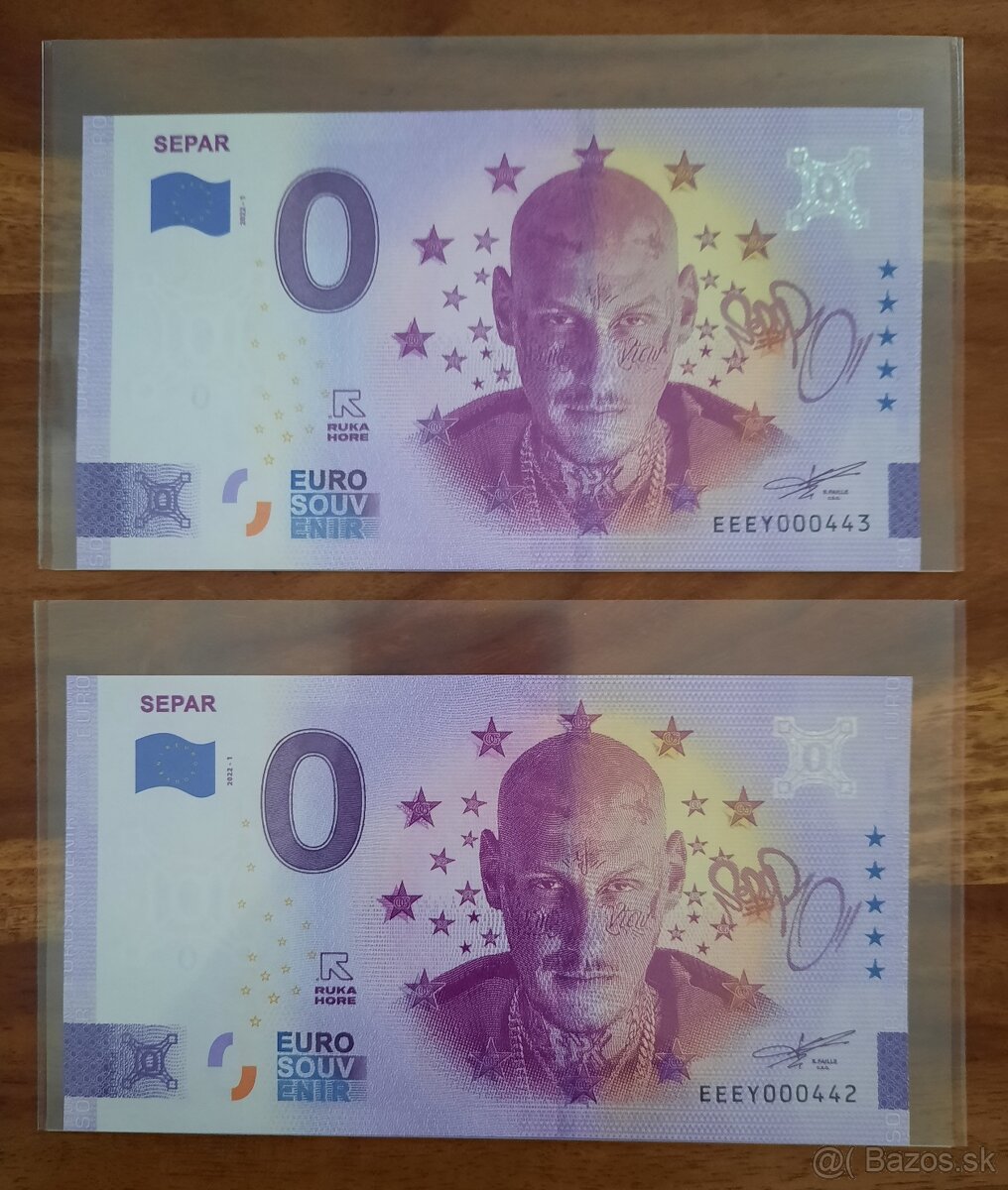 0€ bankovka SEPAR suvenír 1 séria