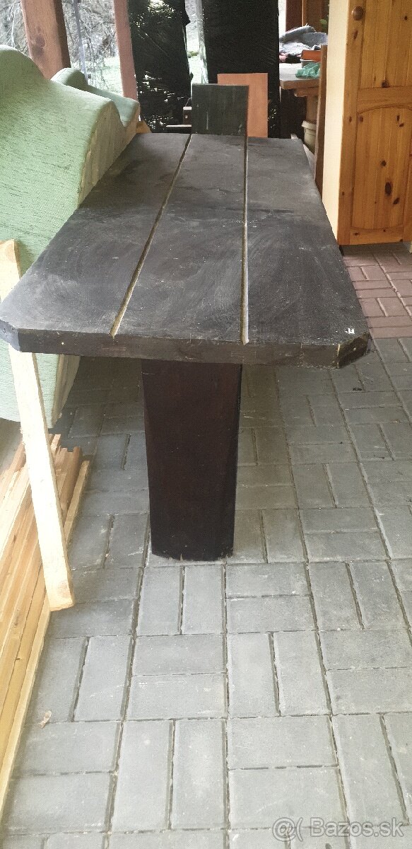 2x Masívny stôl na chatu, pod prístrešok 167x 59x V. 72