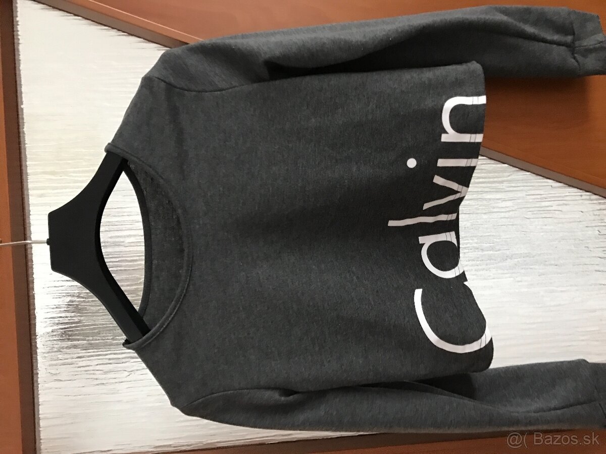 CALVIN KLEIN sivá damska mikinka S/M