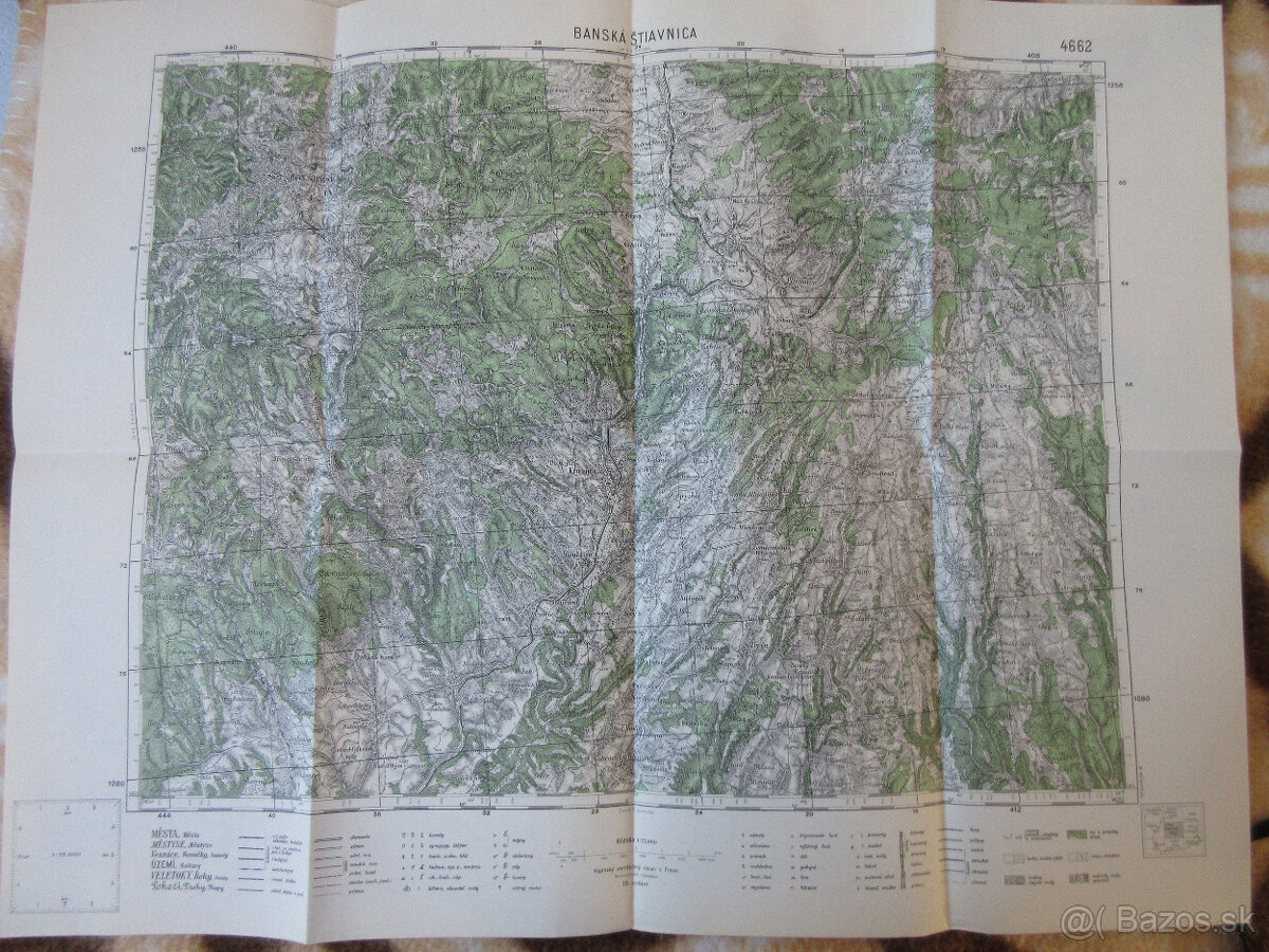 Mapa Banská Štiavnica, Krupina, Senohrad, Pliešovce 1938