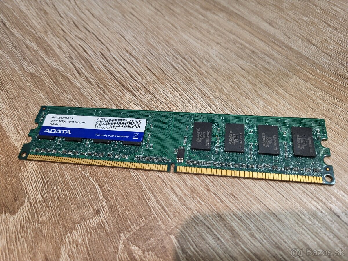 RAM ADATA 1GB DDR2 667MHz CL5, AD2U667B1G5-S