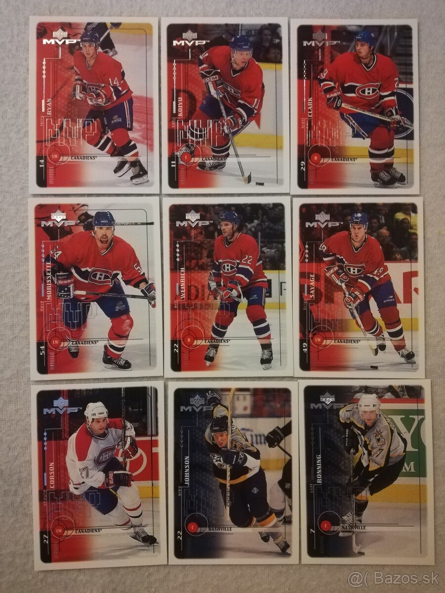 Hokejové kartičky MVP 1998/99 -druhá časť