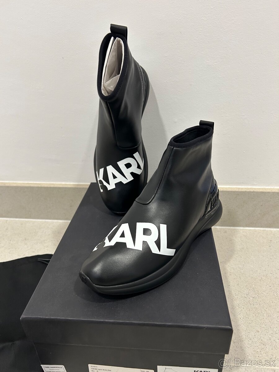 Karl Lagerfeld 37 čižmy /  boots čierne nové