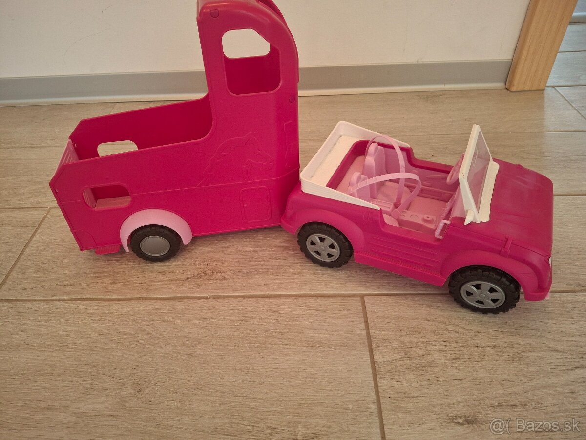 Barbie auto a vozík pre koníka