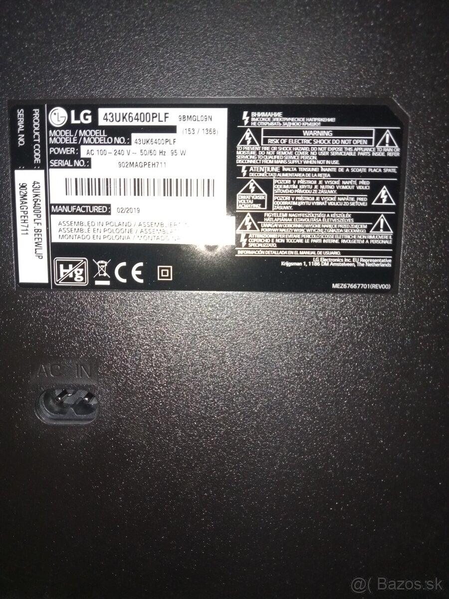 LG 43UK6400PLF