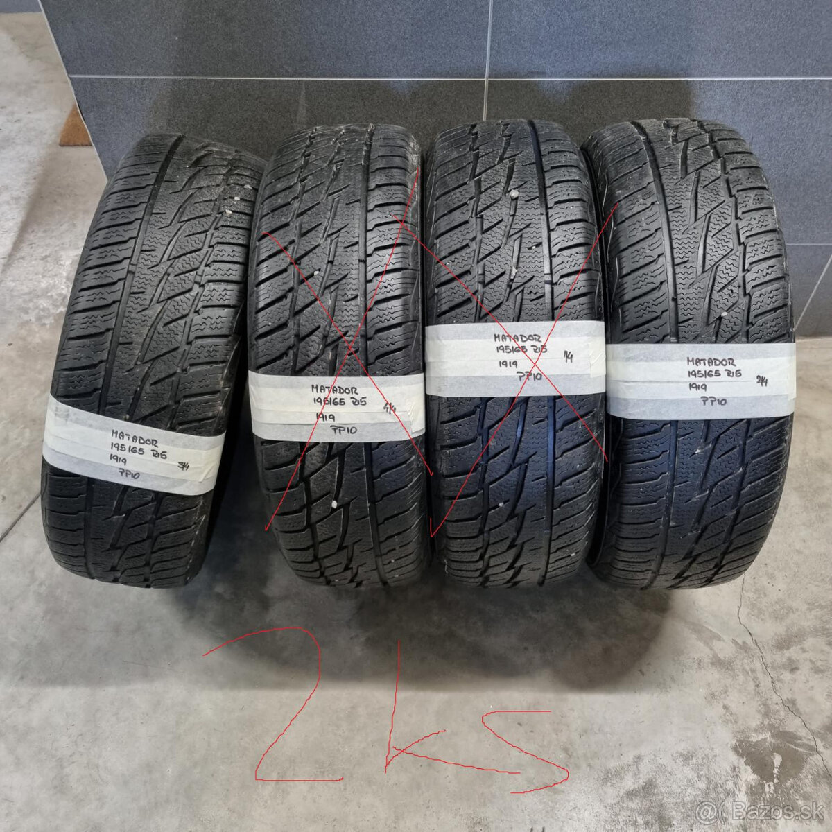 2ks zimné pneumatiky 195/65 R15 MATADOR DOT1919