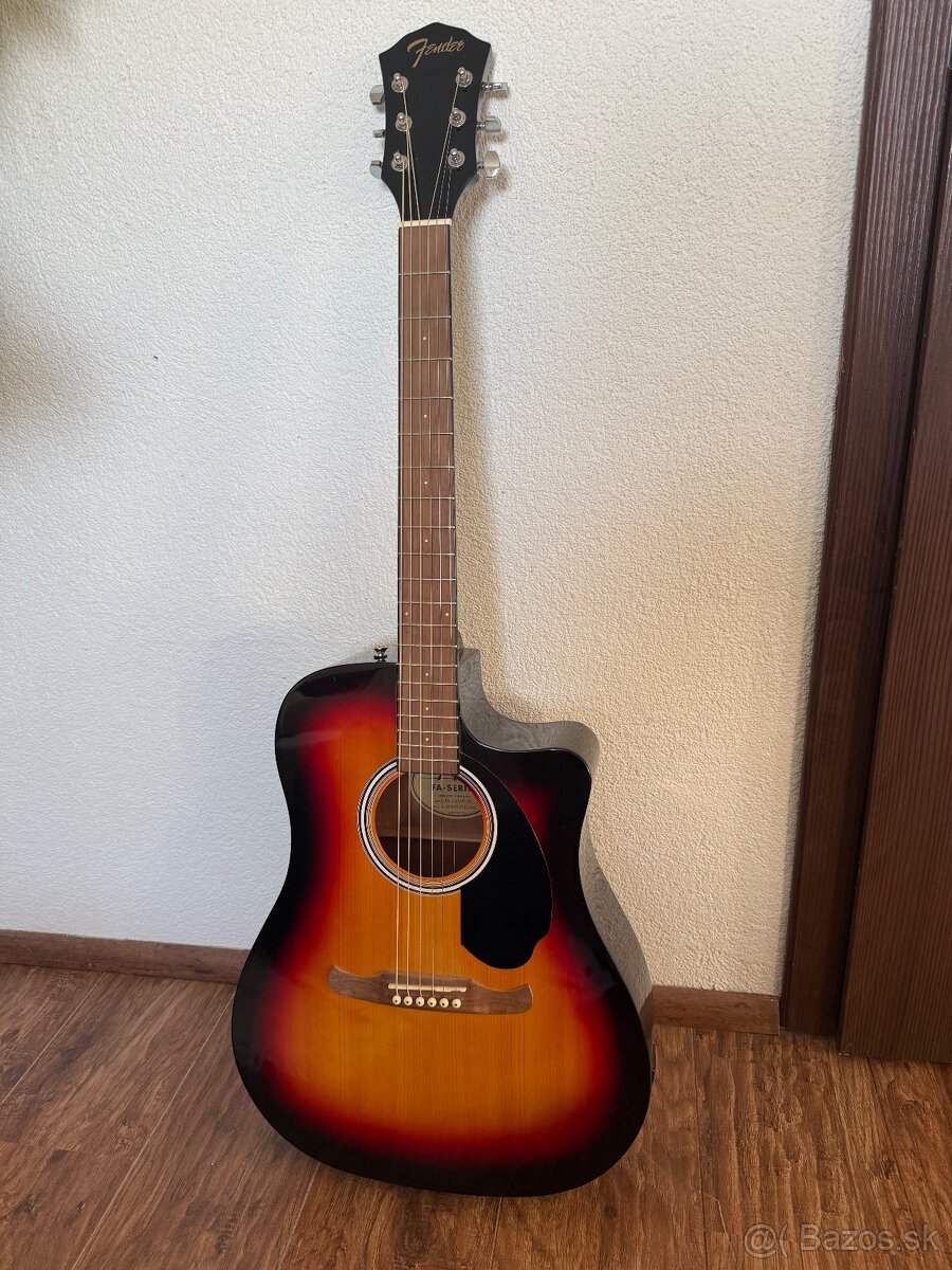 Fender FA-125CE Sunburst Elektroakustická gitara Dreadnought