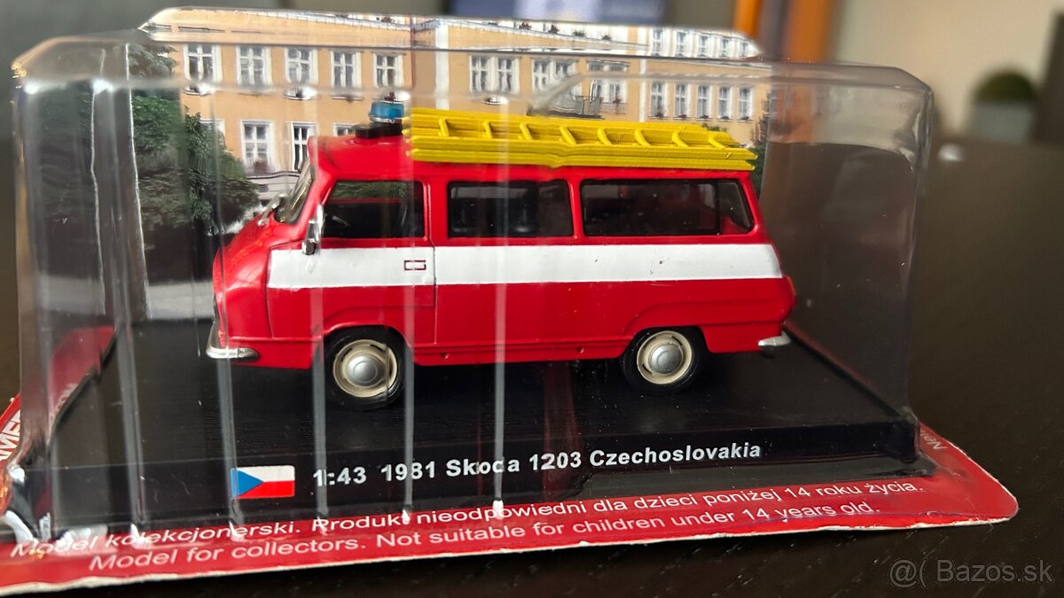 Škoda 1203 Hasiči Czechoslovakia 1981 1:43 časopis s modelom