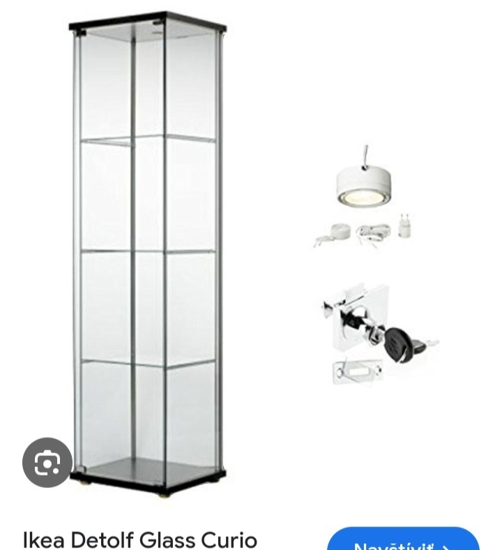 KÚPIM  Sklenenú Vitrínu Ikea Detolf