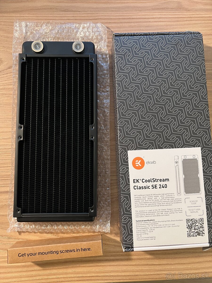 EKWB EK CoolStream Clas SE 240 - radiator na vodne chladenie