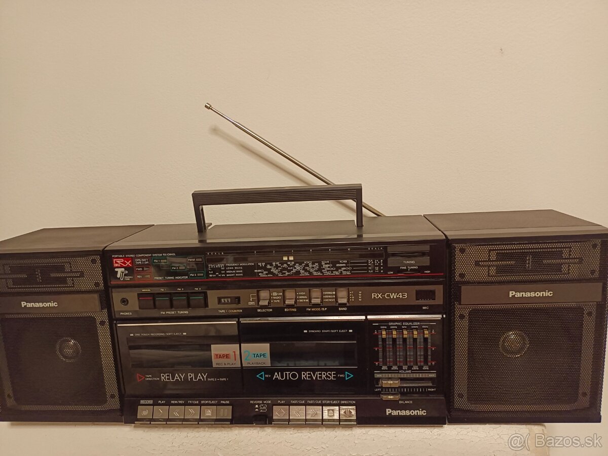 Panasonic RX CW43L radiomagnetofon retro kazeťák