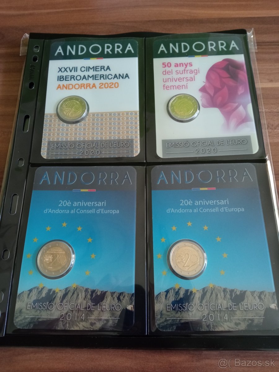 Náhradné listy na coincards ,Andorra