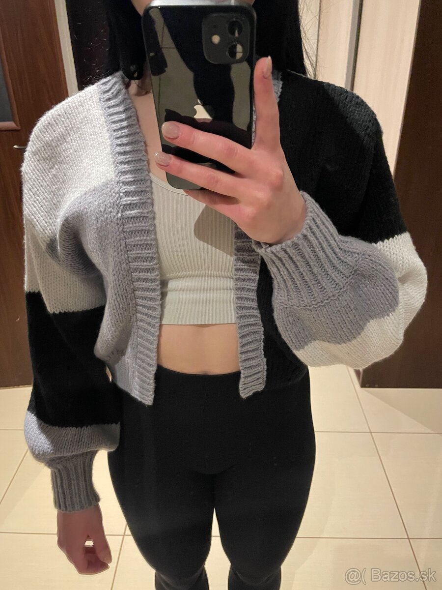 Crop top kardigán