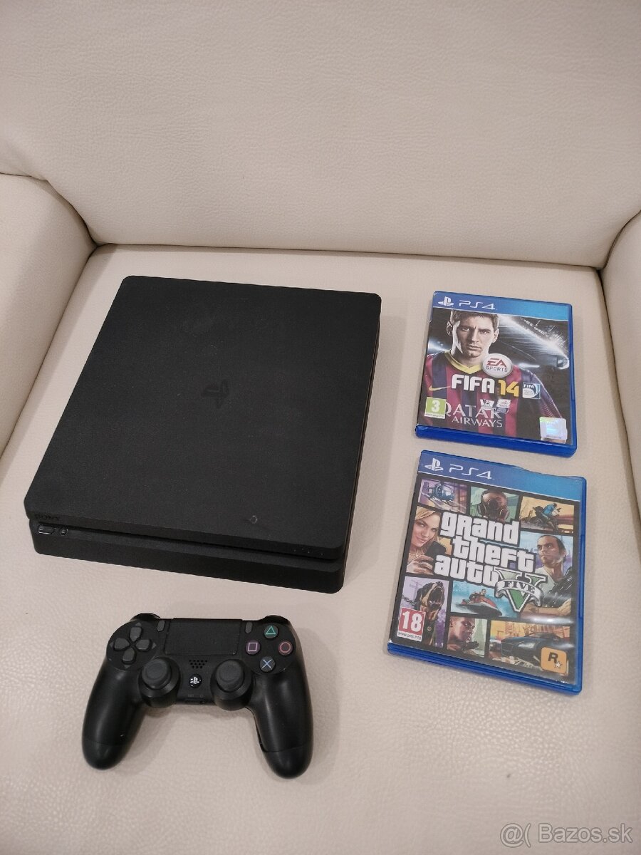 Playstation 4 slim 2 hry + ovladač