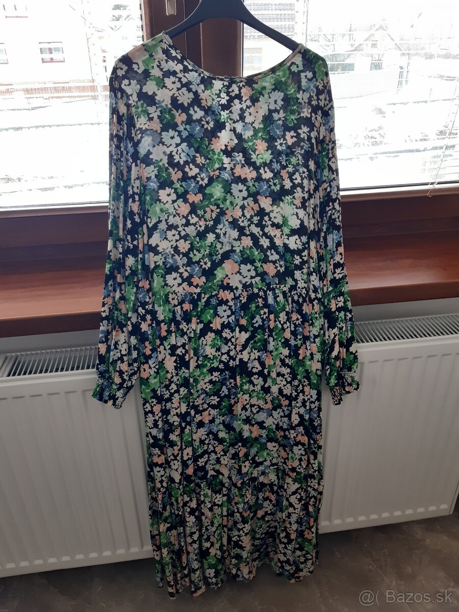 Dlhé kvetinové šaty h&m S