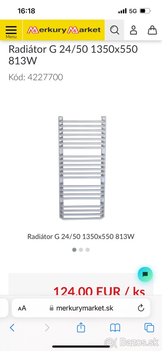 Novy rebrikovy radiator 1350x550