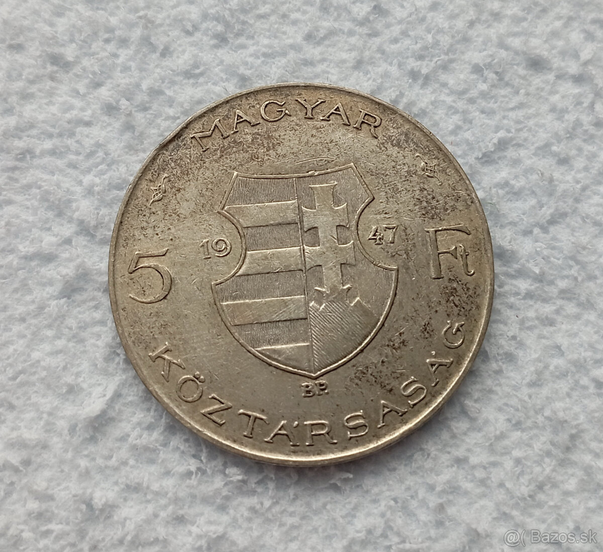 MINCA strieborná 5 Forint 1947 Maďarsko