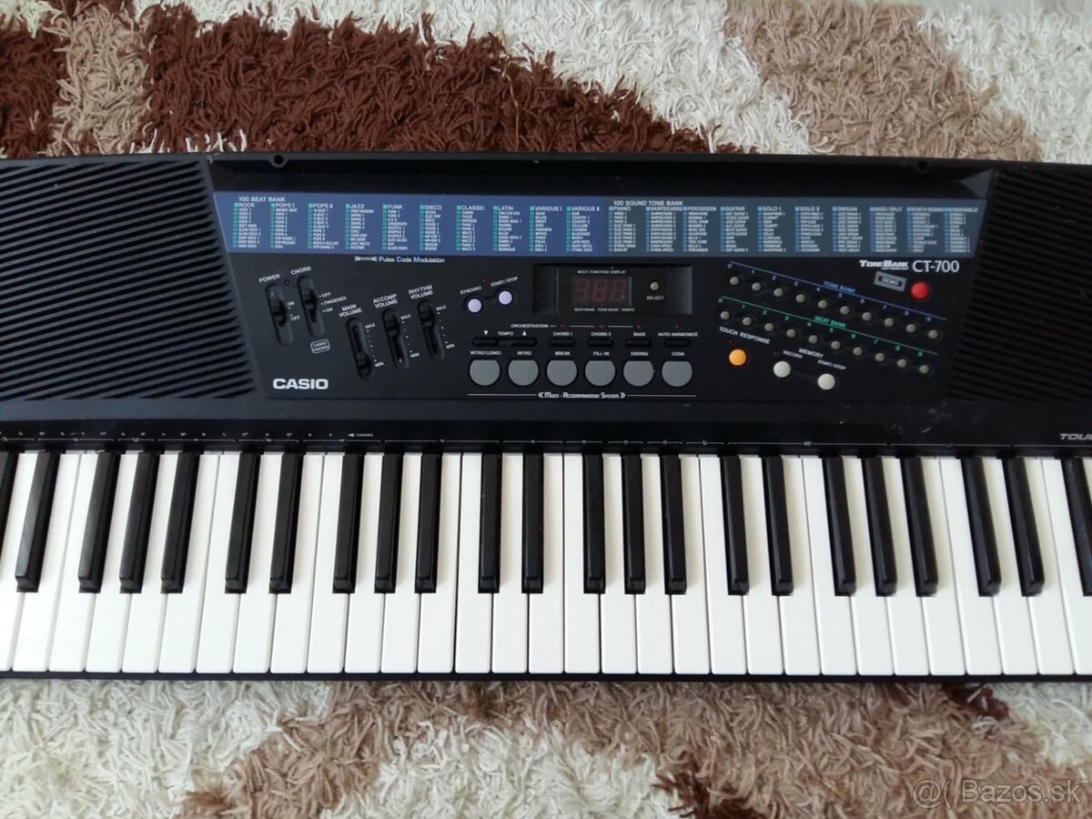 Predám elektrické piano klavír Casio CT 700