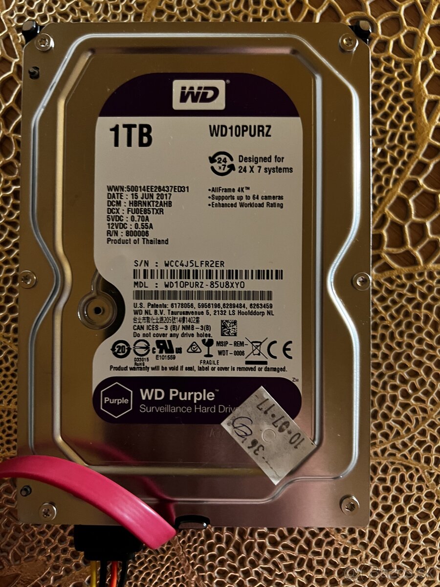 WD Purple Hard Drive 1TB