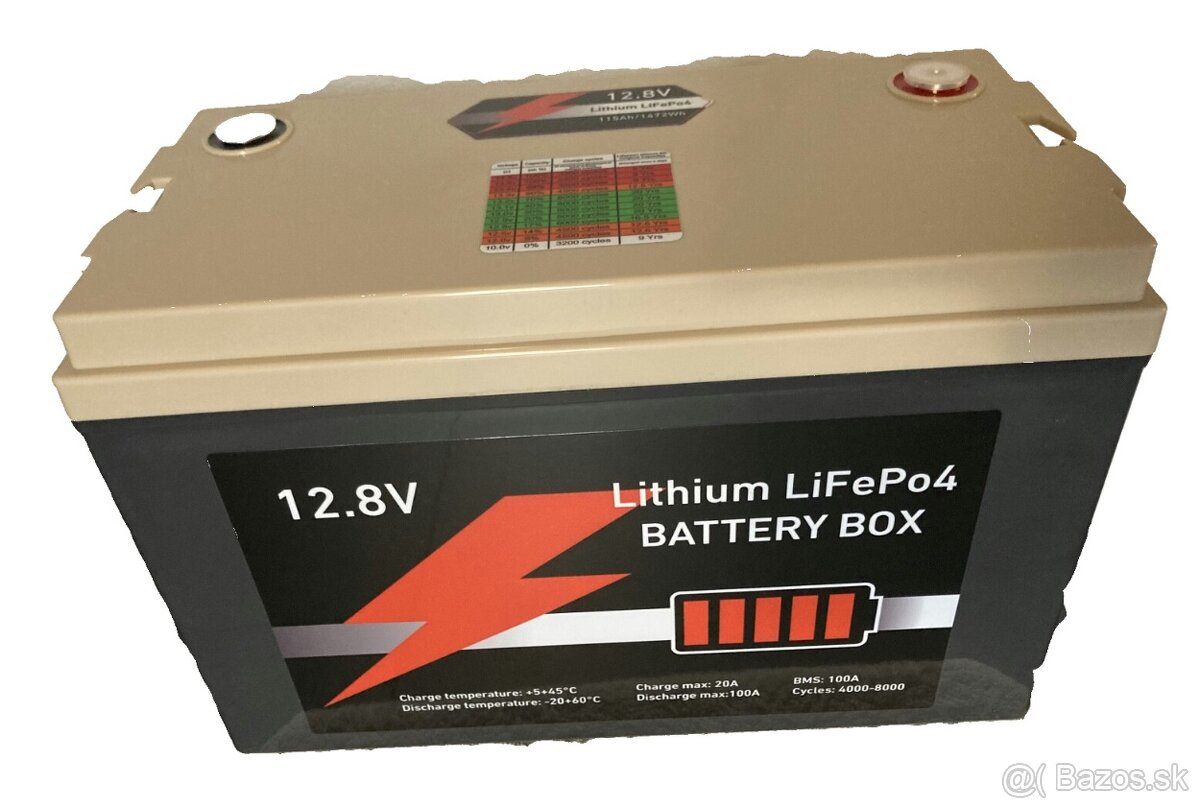 Predám Líthium-Lifepo4 batériu na pohon el-motora 12.8V/115A