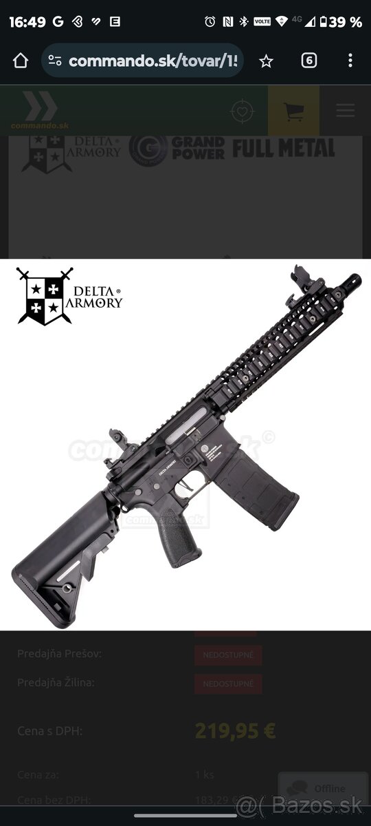 Airsoft delta armory ar15