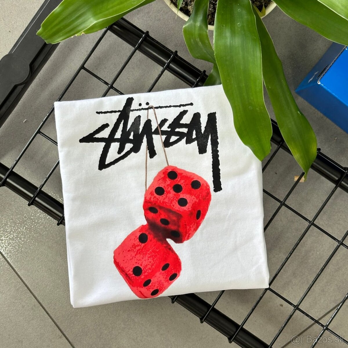 Tričko Stussy Fuzzy Dice Biela