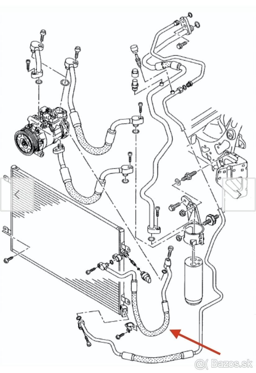 Hadica klímy Audi 4F0260701M