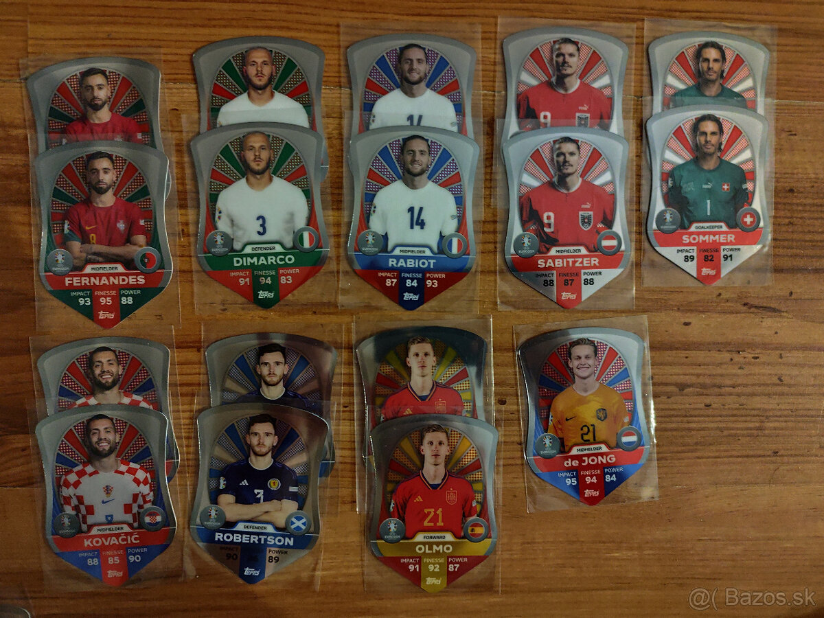 Futbalové kartičky Euro 2024 Match Attax - Chrome Shield